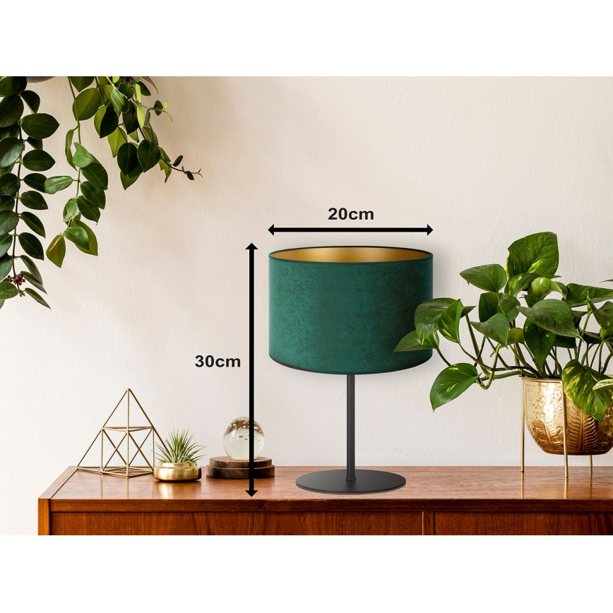 Duolla - Tischleuchte ROLLER 1xE14/15W/230V d 20 cm dunkelgrün/golden