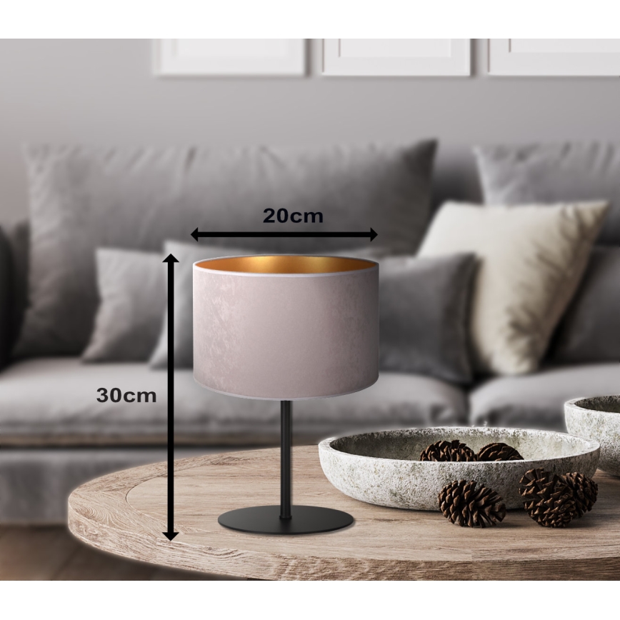 Duolla - Tischleuchte ROLLER 1xE14/15W/230V d 20 cm grau/golden
