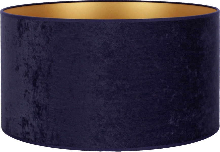 Duolla - Universal-Lampenschirm VELVET E27 d 35 cm blau/golden
