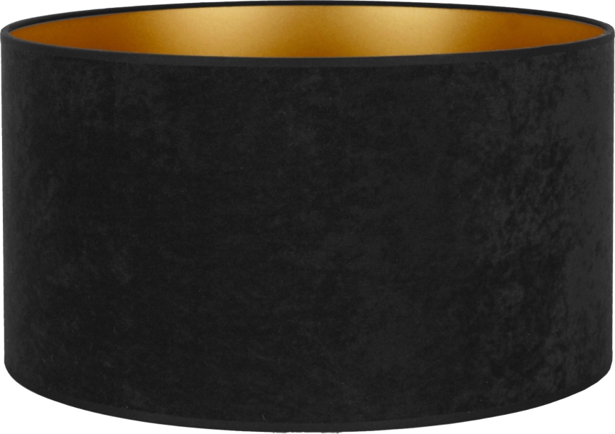 Duolla - Universal-Lampenschirm VELVET E27 d 35 cm schwarz/golden