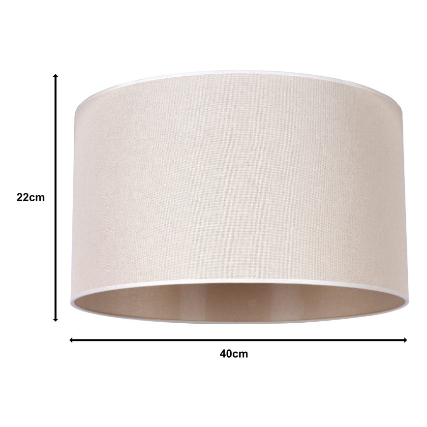 Duolla - Universeller ROLLER Lampenschirm E27 Ø 40 cm Beige