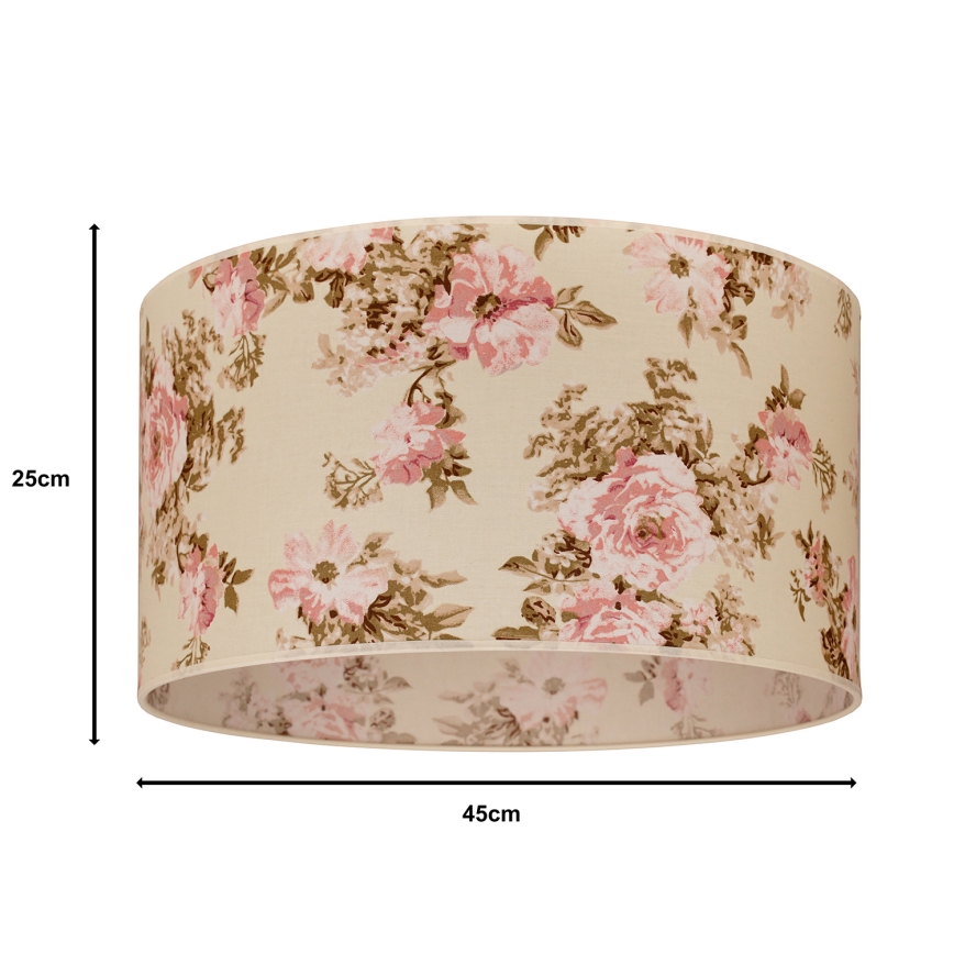 Duolla - Universeller ROLLER Lampenschirm E27 Ø 45 cm Rose