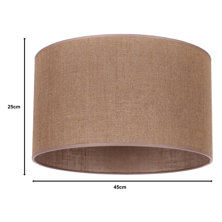 Duolla - Universeller ROLLER Lampenschirm E27 Ø 50 cm Braun