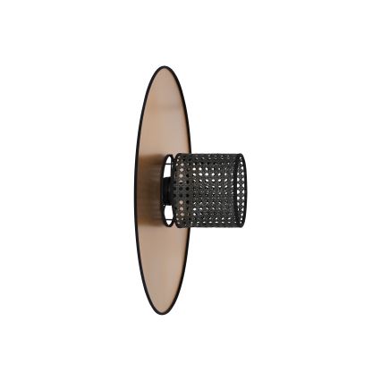 Duolla - Wandleuchte TOKYO RATTAN 1xE27/15W/230V d 50 cm golden/schwarz