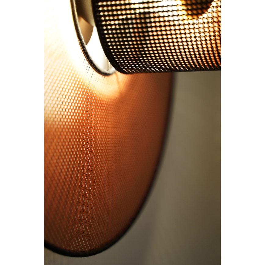 Duolla - Wandleuchte TOKYO SHINY 1xE27/15W/230V d 50 cm kupfern/schwarz