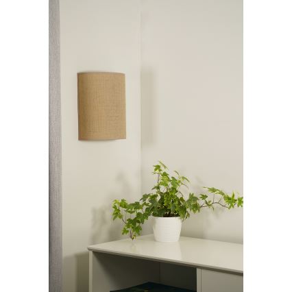 Duolla - Wandleuchte YUTE 1xE27/15W/230V d 20 cm braun