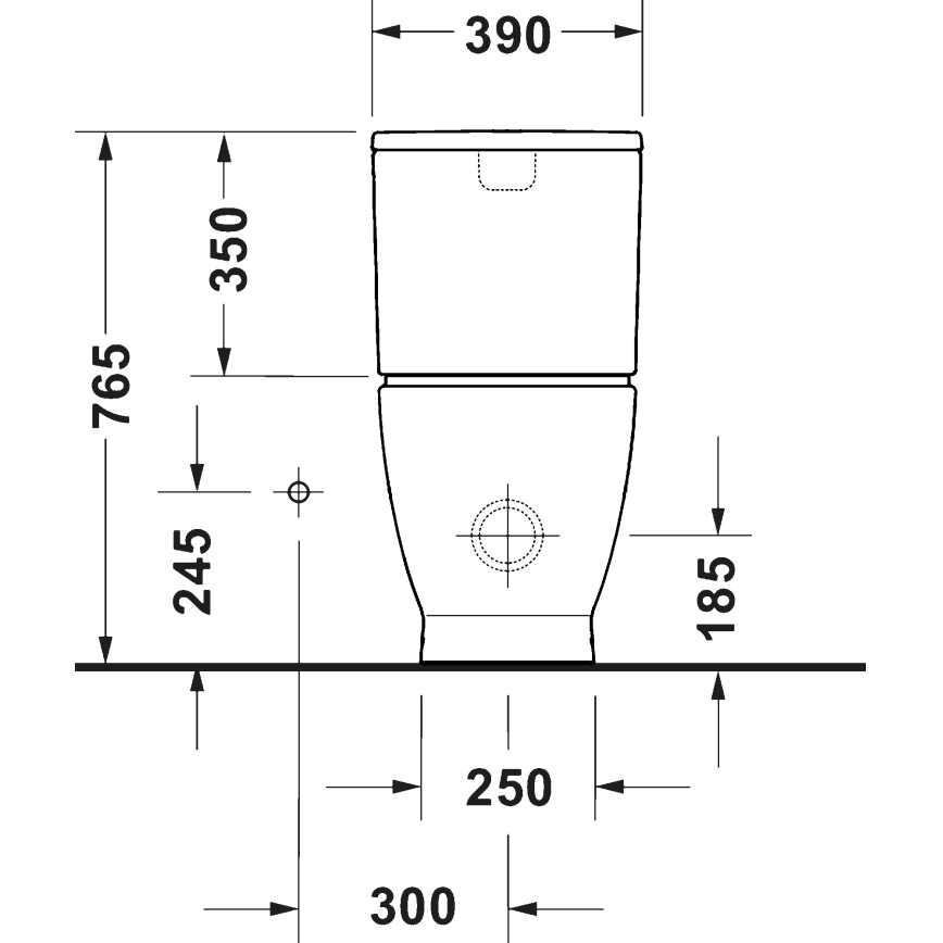 Duravit 20600900002 - Kombi-WC D-CODE Keramik/glänzend weiß