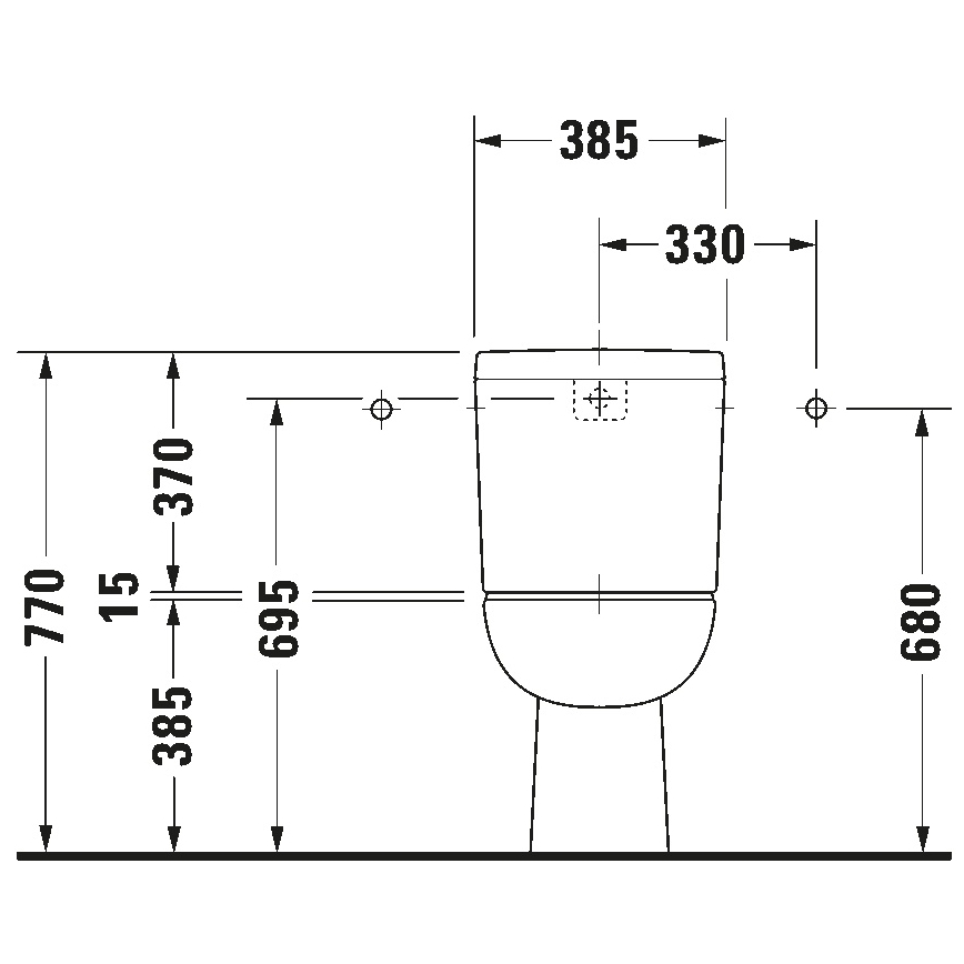 Duravit 21110100002 - WC-Kombi D-CODE Keramik / Hochglanzweiß