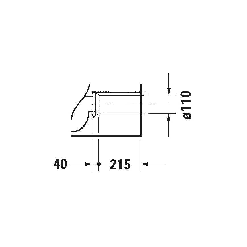 Duravit 21180900002 - Kombi-WC D-CODE Keramik/glänzend weiß