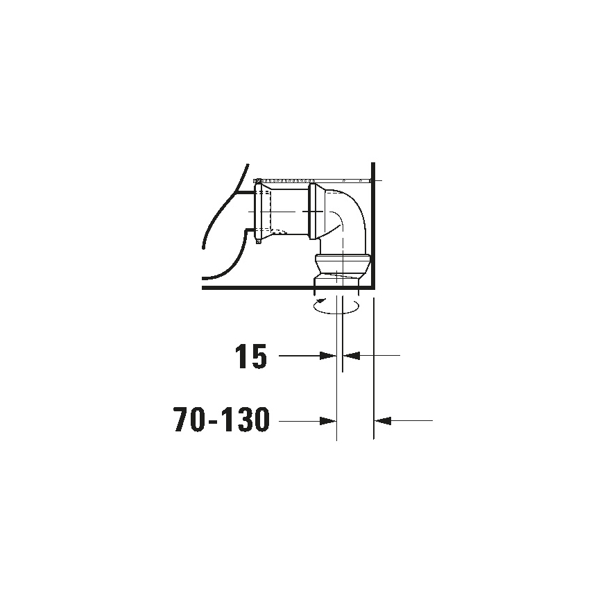 Duravit 21180900002 - Kombi-WC D-CODE Keramik/glänzend weiß