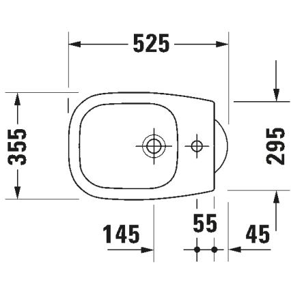 Duravit 22371000002 - Standbidet D-CODE 35,5x52,5 cm Keramik/hochglänzend weiß