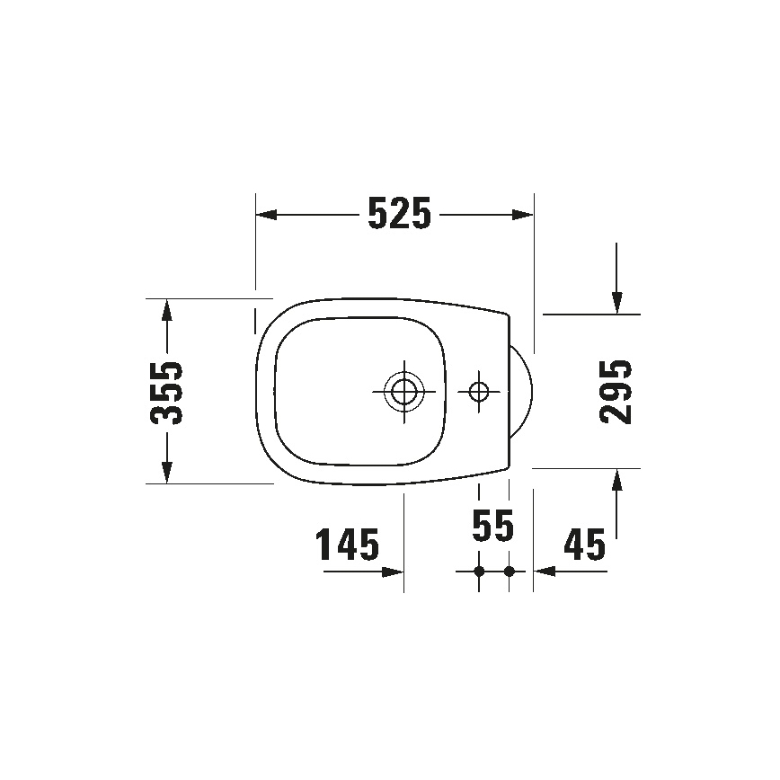 Duravit 22371000002 - Standbidet D-CODE 35,5x52,5 cm Keramik/hochglänzend weiß