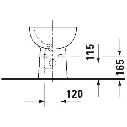 Duravit 22371000002 - Standbidet D-CODE 35,5x52,5 cm Keramik/hochglänzend weiß
