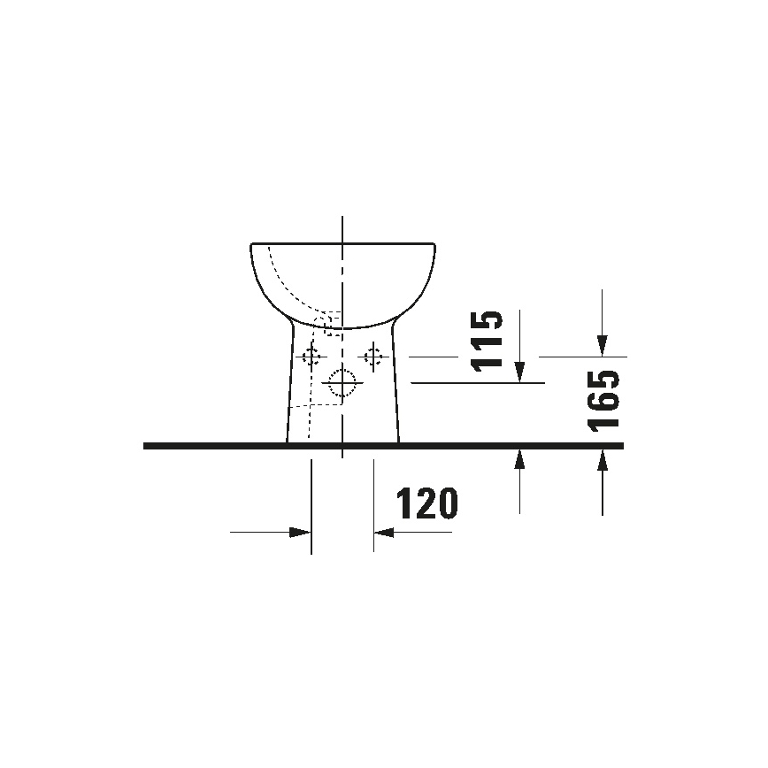 Duravit 22371000002 - Standbidet D-CODE 35,5x52,5 cm Keramik/hochglänzend weiß