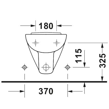 Duravit 22371500002 - Wandhängendes Bidet D-CODE, Keramik, Hochglanzweiß