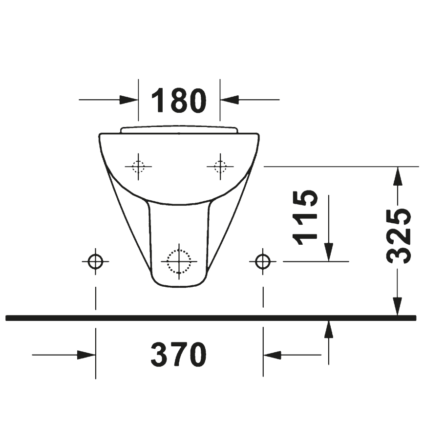 Duravit 22371500002 - Wandhängendes Bidet D-CODE, Keramik, Hochglanzweiß