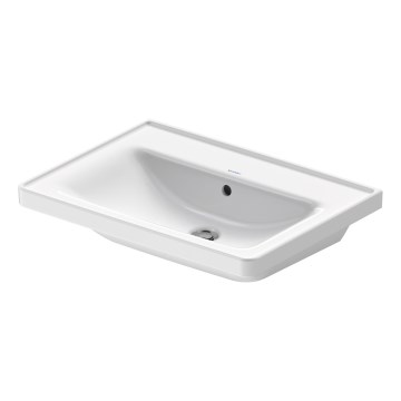 Duravit 2367650060 - Wandhängendes Waschbecken D-NEO 65x48 cm, Keramik, glänzend weiß