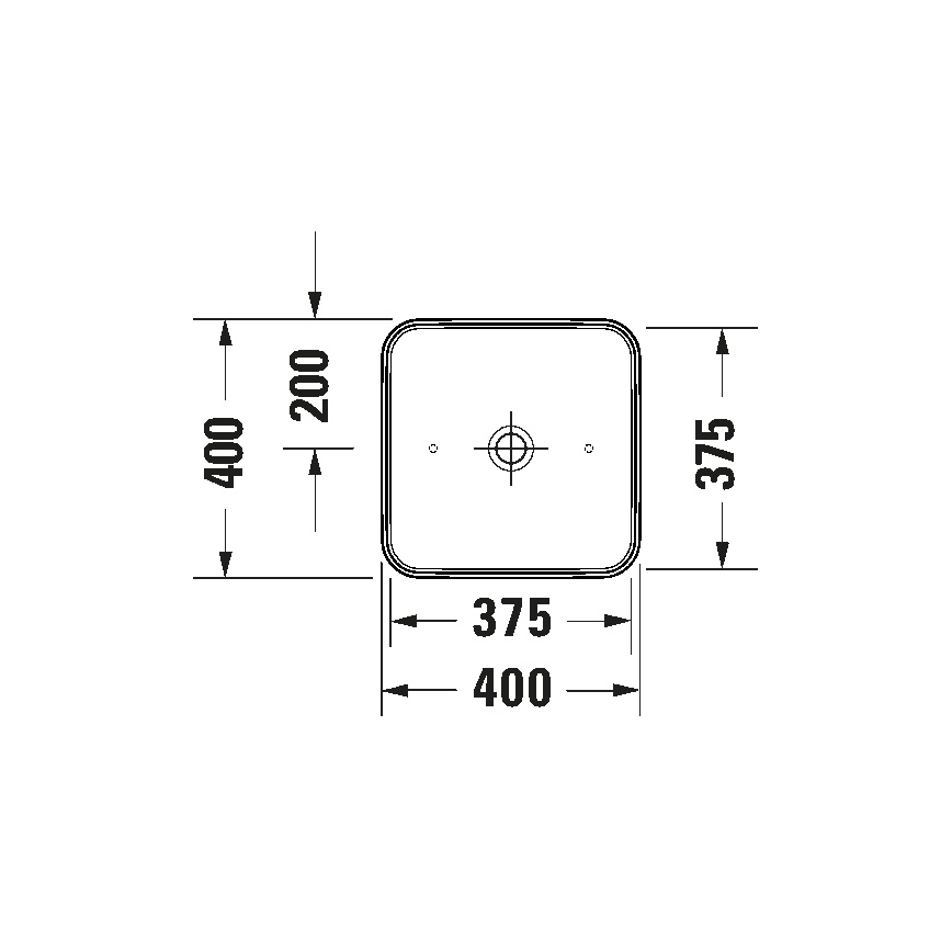 Duravit 2397400070 - Aufsatzwaschbecken D-NEO 40x40 cm Keramik / glänzend weiß