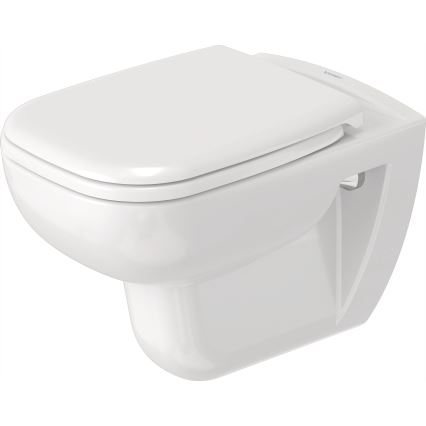 Duravit 25700920002 - Wandhängendes Rimless-WC D-CODE, Keramik, Hochglanzweiß