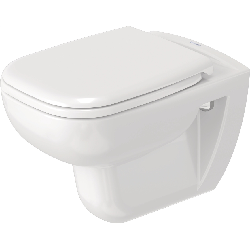 Duravit 25700920002 - Wandhängendes Rimless-WC D-CODE, Keramik, Hochglanzweiß