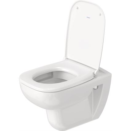 Duravit 25700920002 - Wandhängendes Rimless-WC D-CODE, Keramik, Hochglanzweiß