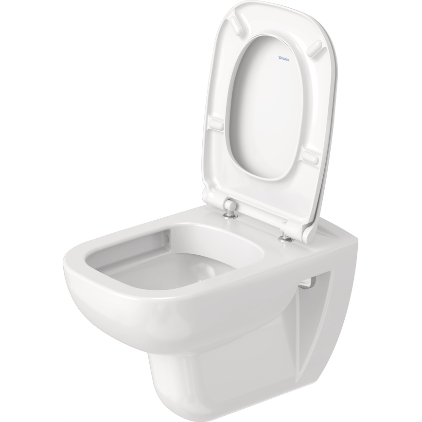 Duravit 25700920002 - Wandhängendes Rimless-WC D-CODE, Keramik, Hochglanzweiß