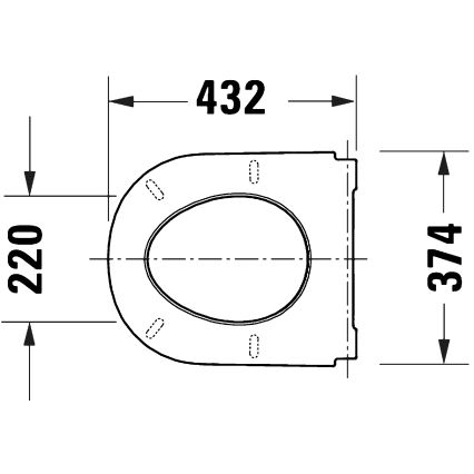 Duravit 28210000 - WC-Sitz D-CODE 37,4x43,3 cm weiß