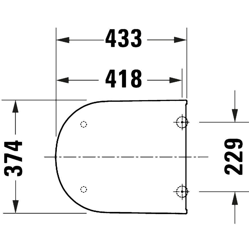 Duravit 28210000 - WC-Sitz D-CODE 37,4x43,3 cm weiß
