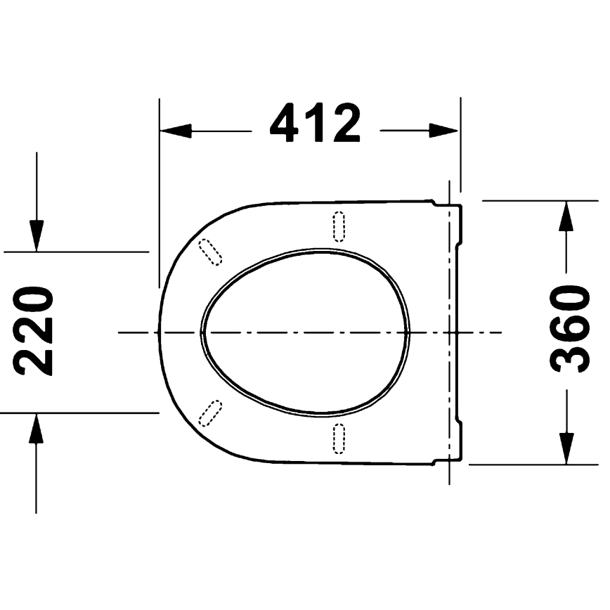 Duravit 28310000 - WC-Sitz D-CODE 37,4x42 cm weiß