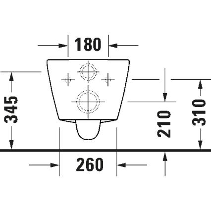 Duravit 29030900212 - Wandhängendes spülrandloses WC D-CODE, Keramik, Hochglanzweiß