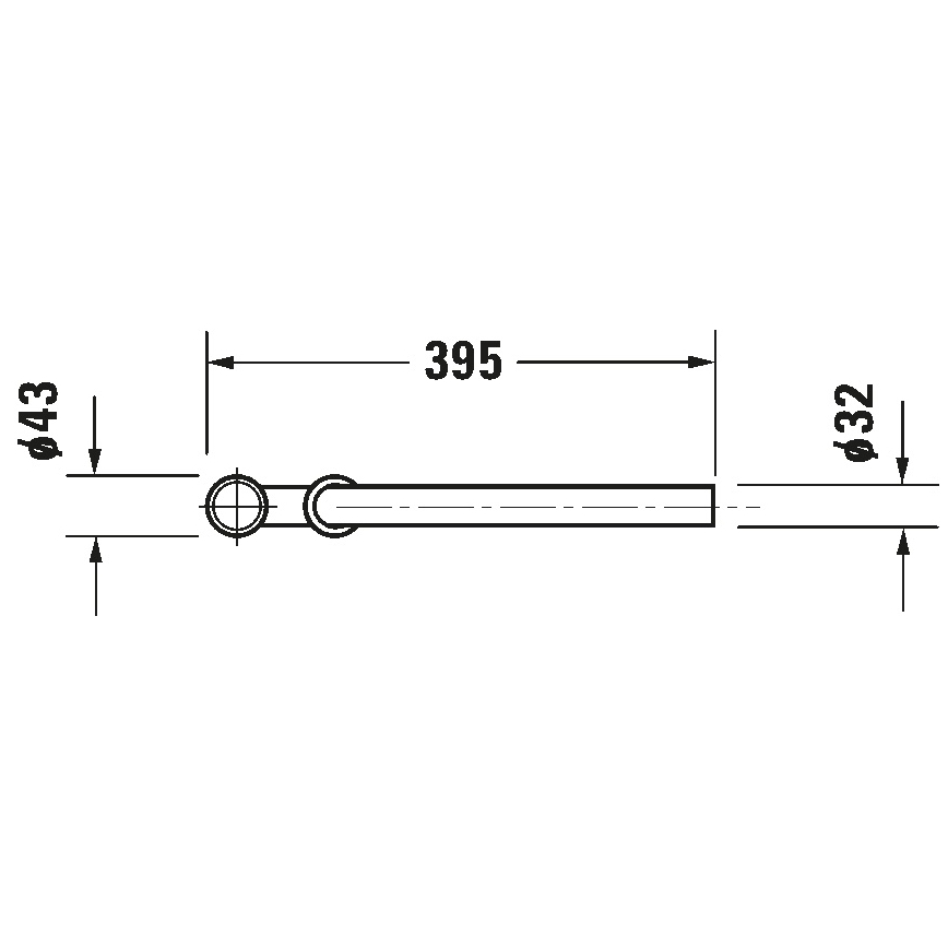 Duravit 50260000 - UNIVERSAL Waschbecken-Siphon, hochglänzend verchromt