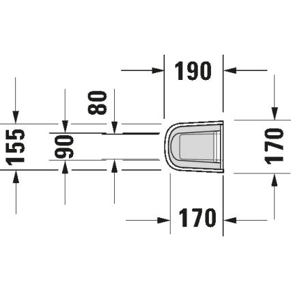 Duravit 8632700002 - Siphonabdeckung D-CODE 70,5x19 cm Keramik/glänzend weiß