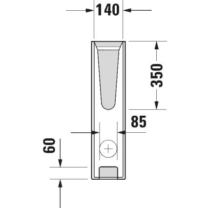 Duravit 8632700002 - Siphonabdeckung D-CODE 70,5x19 cm Keramik/glänzend weiß