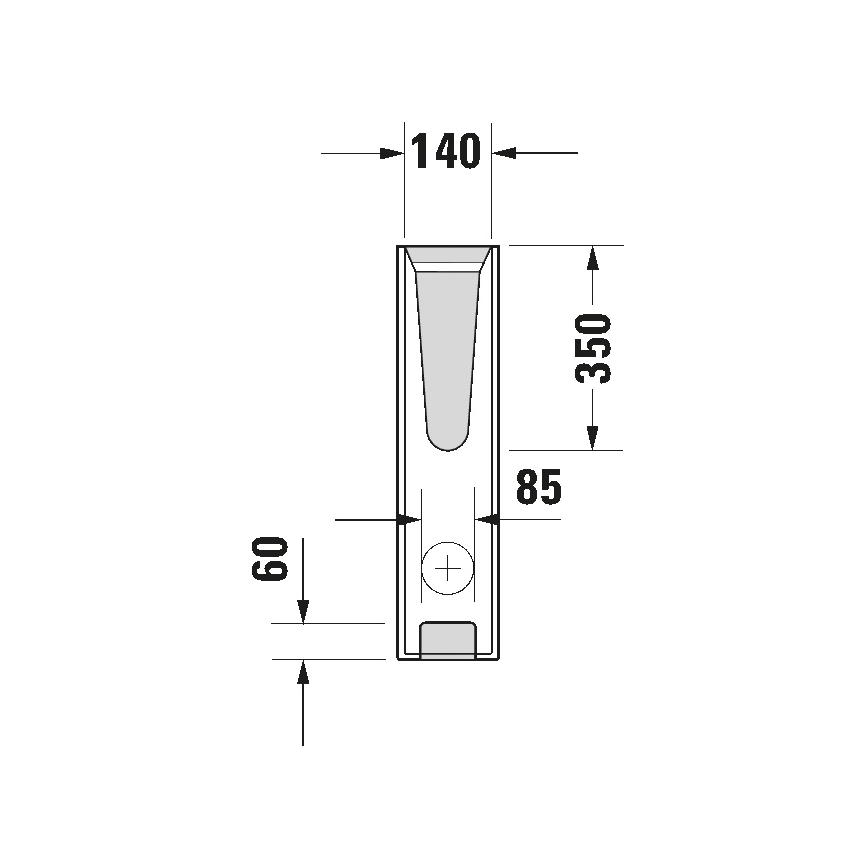 Duravit 8632700002 - Siphonabdeckung D-CODE 70,5x19 cm Keramik/glänzend weiß