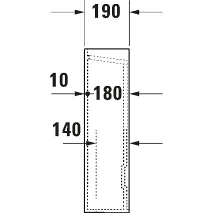 Duravit 8632700002 - Siphonabdeckung D-CODE 70,5x19 cm Keramik/glänzend weiß