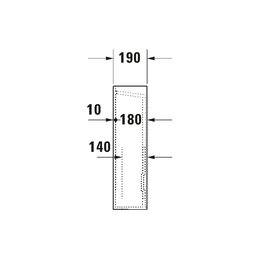 Duravit 8632700002 - Siphonabdeckung D-CODE 70,5x19 cm Keramik/glänzend weiß