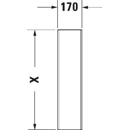 Duravit 8632700002 - Siphonabdeckung D-CODE 70,5x19 cm Keramik/glänzend weiß