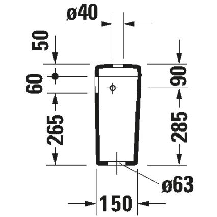 Duravit 927000004 - Spülkasten für WC D-CODE 6/3l Keramik/Weiß