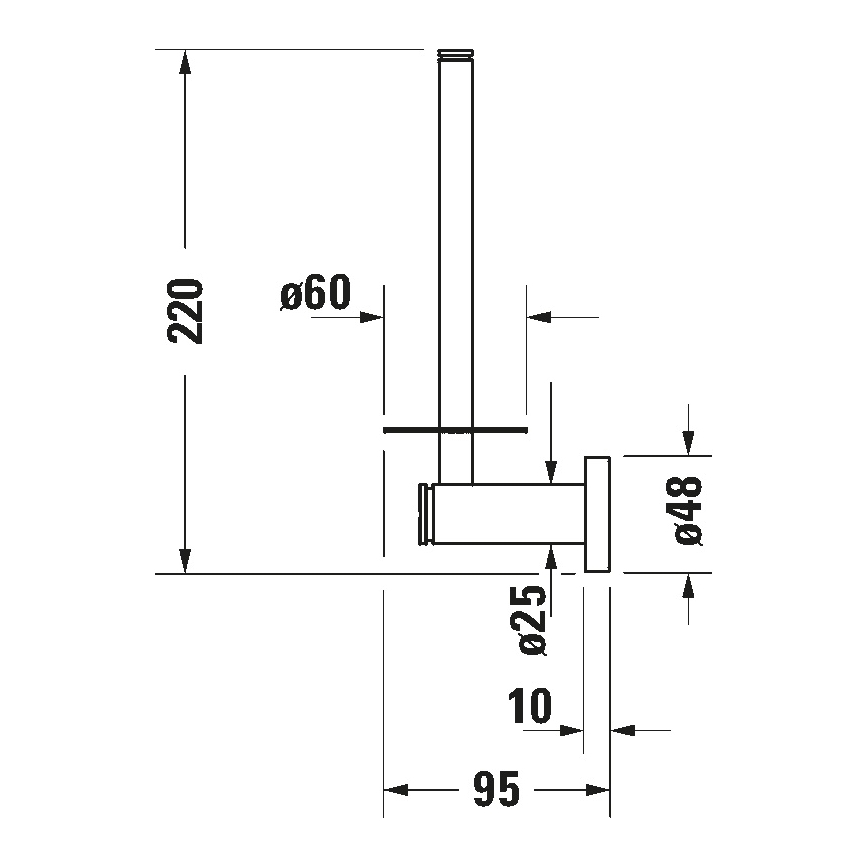 Duravit 99154600 - WC-Papierhalter D-CODE matt schwarz