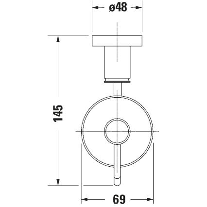 Duravit 99161000 - Wand-Seifenspender D-CODE 390 ml Milchglas / glänzender Chrom