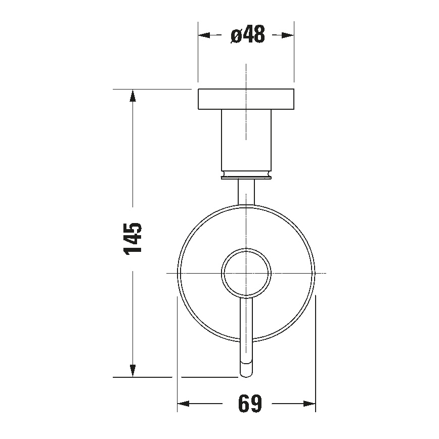 Duravit 99161000 - Wand-Seifenspender D-CODE 390 ml Milchglas / glänzender Chrom