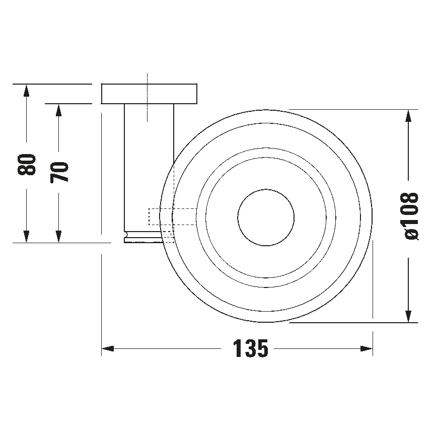 Duravit 99181000 - Wand-Seifenschale D-CODE, rechts, Chrom glänzend
