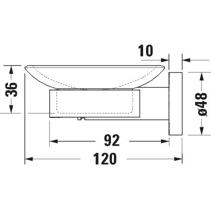 Duravit 99184600 - D-CODE Wand-Seifenschale, rechts, matt schwarz