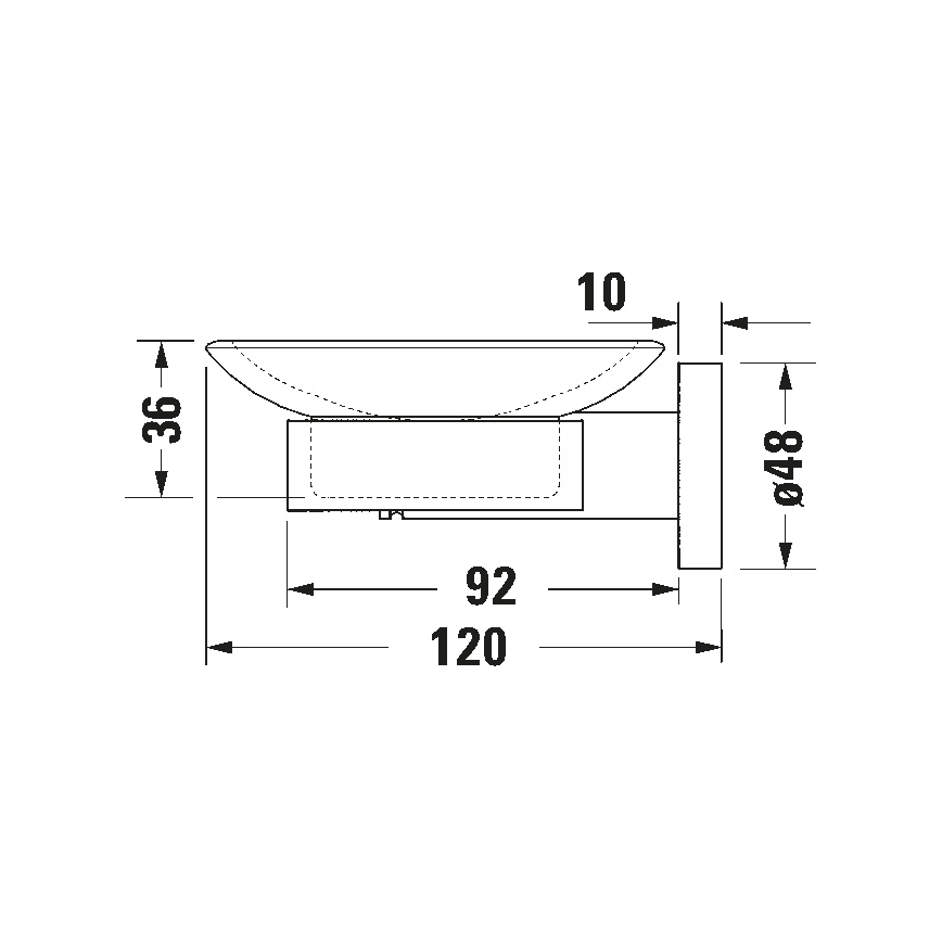 Duravit 99184600 - D-CODE Wand-Seifenschale, rechts, matt schwarz