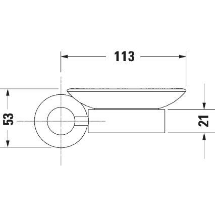 Duravit 99184600 - D-CODE Wand-Seifenschale, rechts, matt schwarz