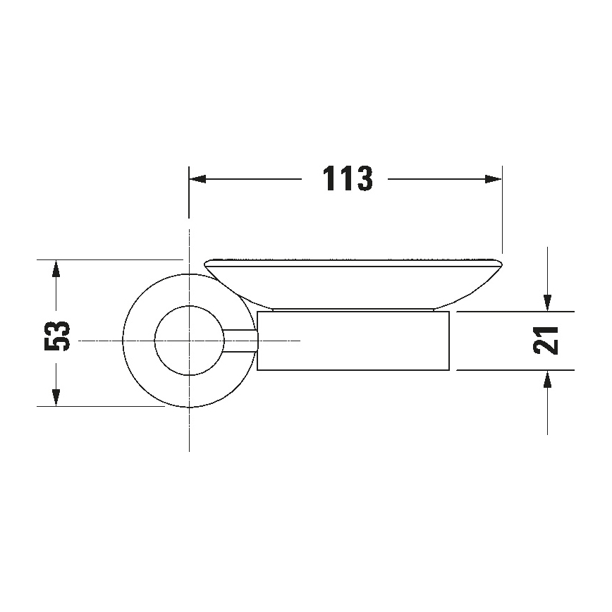 Duravit 99184600 - D-CODE Wand-Seifenschale, rechts, matt schwarz