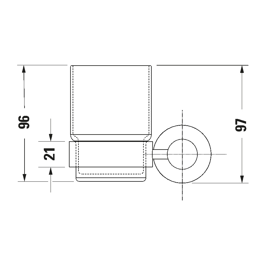 Duravit 99204600 - Wandhalter für Zahnbürsten D-CODE rechts matt schwarz