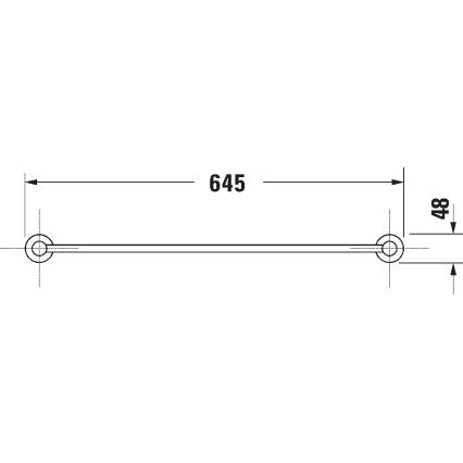 Duravit 99241000 - Wand-Handtuchhalter D-CODE 64,5 cm glänzender Chrom