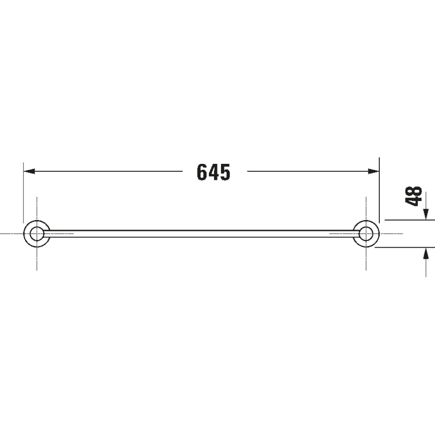 Duravit 99241000 - Wand-Handtuchhalter D-CODE 64,5 cm glänzender Chrom