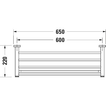 Duravit 99251000 - Wandhandtuchhalter D-CODE 65 cm, Chrom glänzend